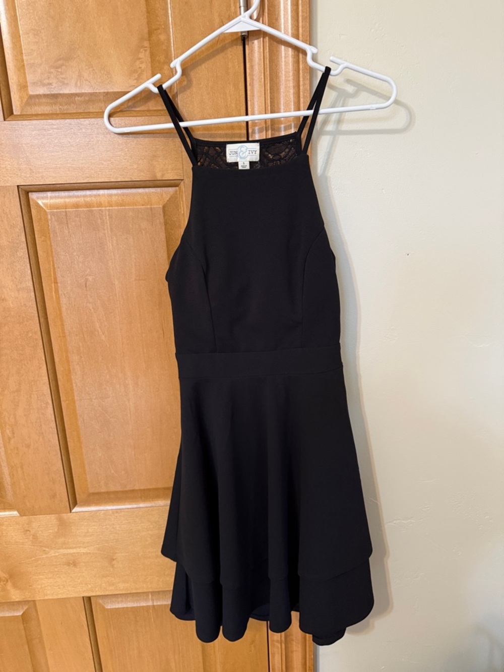 Little Black High Neck Fit & Flare Dress